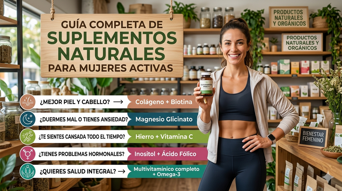 Guía completa de suplementos naturales para mujeres activas