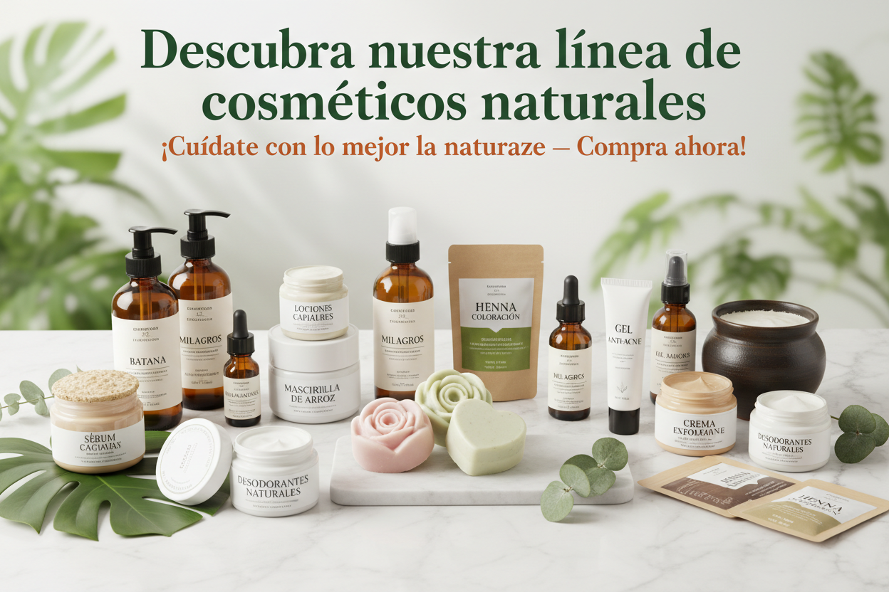 Cosméticos naturales — Shampoos, Cremas, Jabones, Desodorantes y Exfoliantes