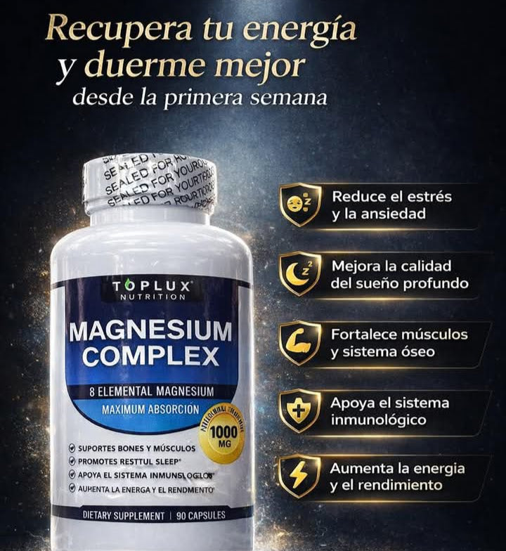 Magnesium Complex 1000mg – Potencia Máxima con 8 Formas Esenciales