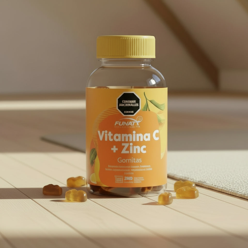 Vitamina C + Zinc en Gomitas sin azúcar (Funat)