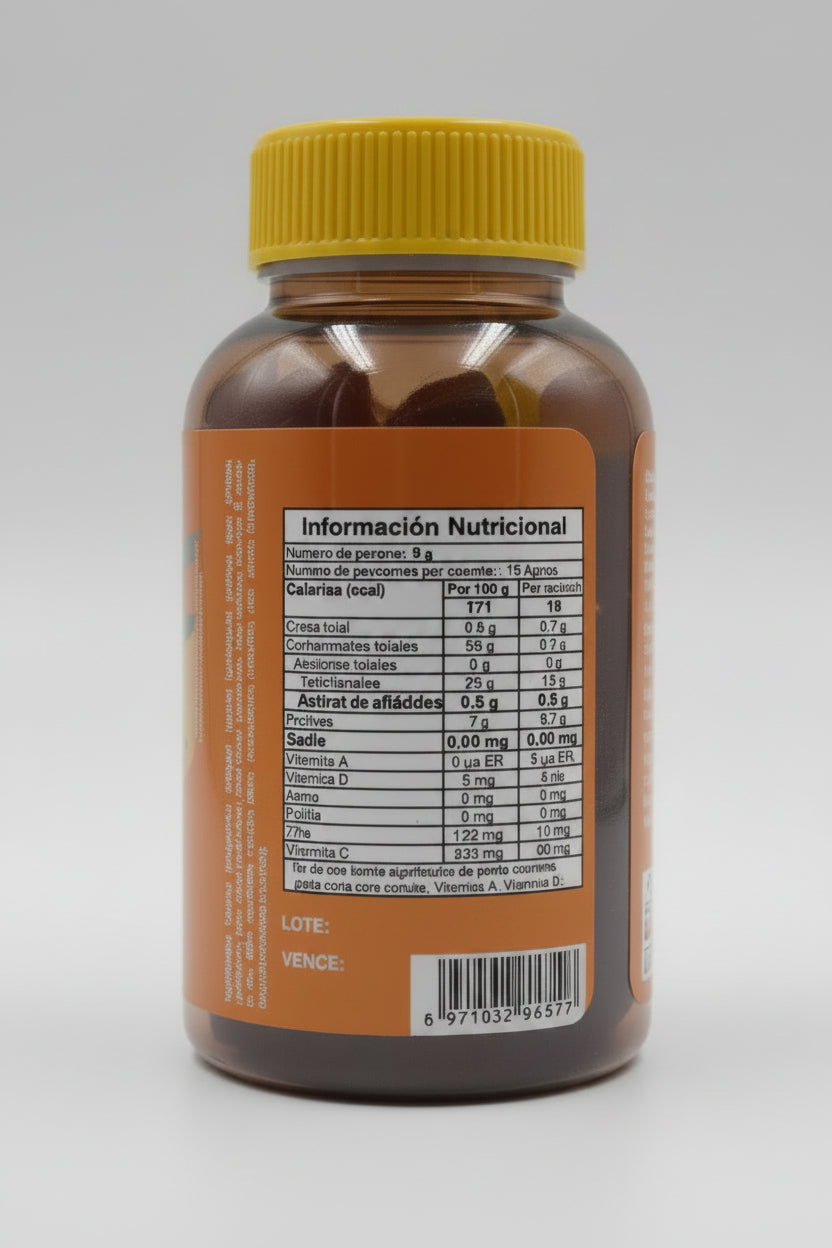 Vitamina C + Zinc en Gomitas sin azúcar (Funat)