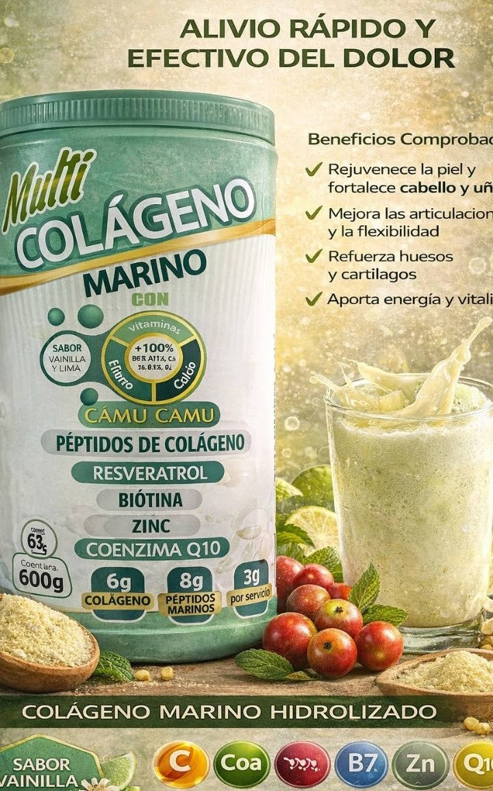 Rejuvenece y Dile Adiós al Dolor con Multi Colágeno Marino
