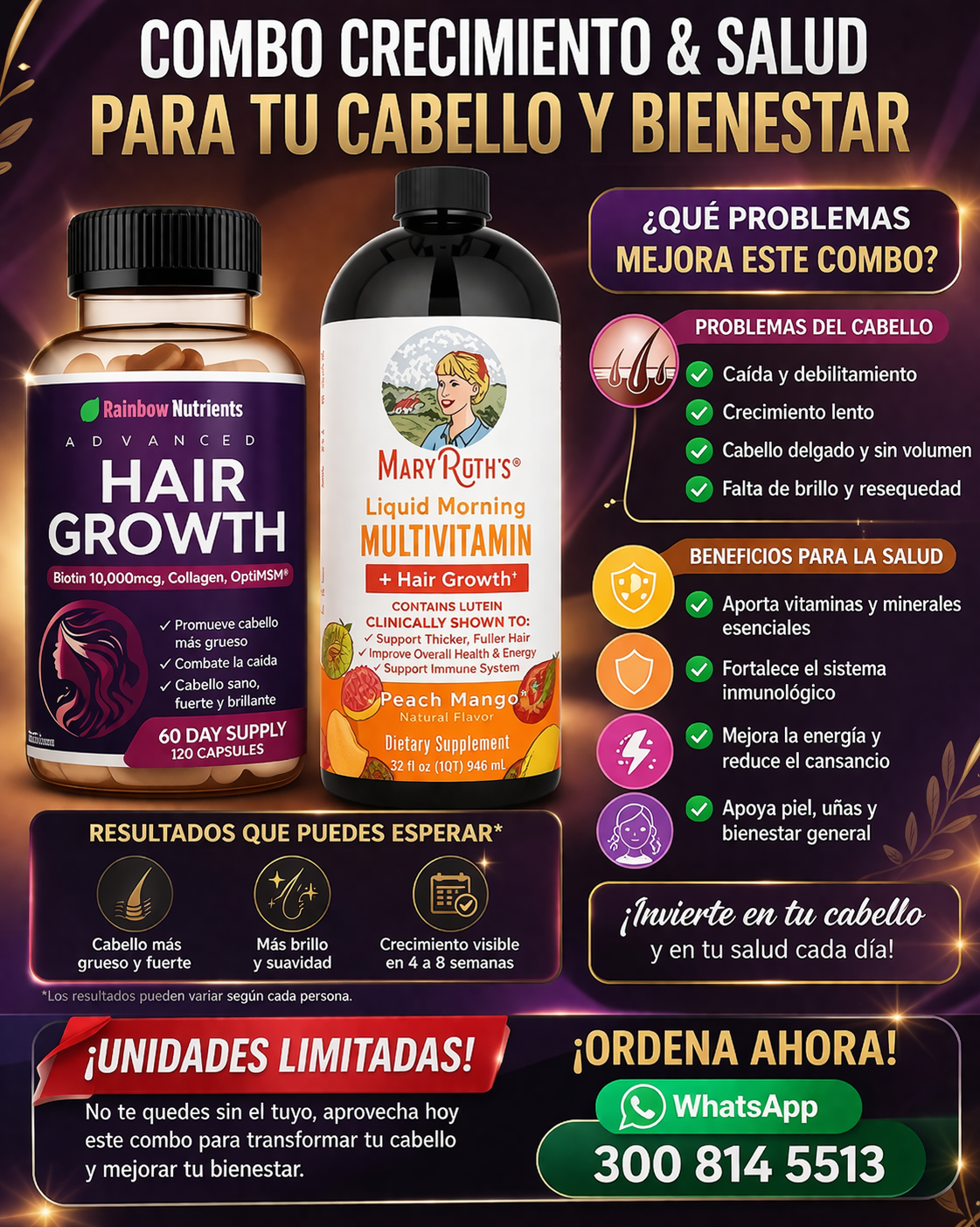 kit Crecimiento y Salud del Cabello: Transforma Tu Melena Naturalmente