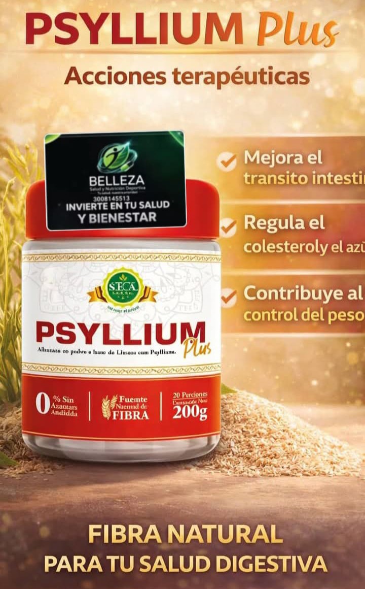 Psyllium Plus: Fibra Natural para tu Bienestar Recupera la ligereza y el equilibrio que tu cuerpo necesita