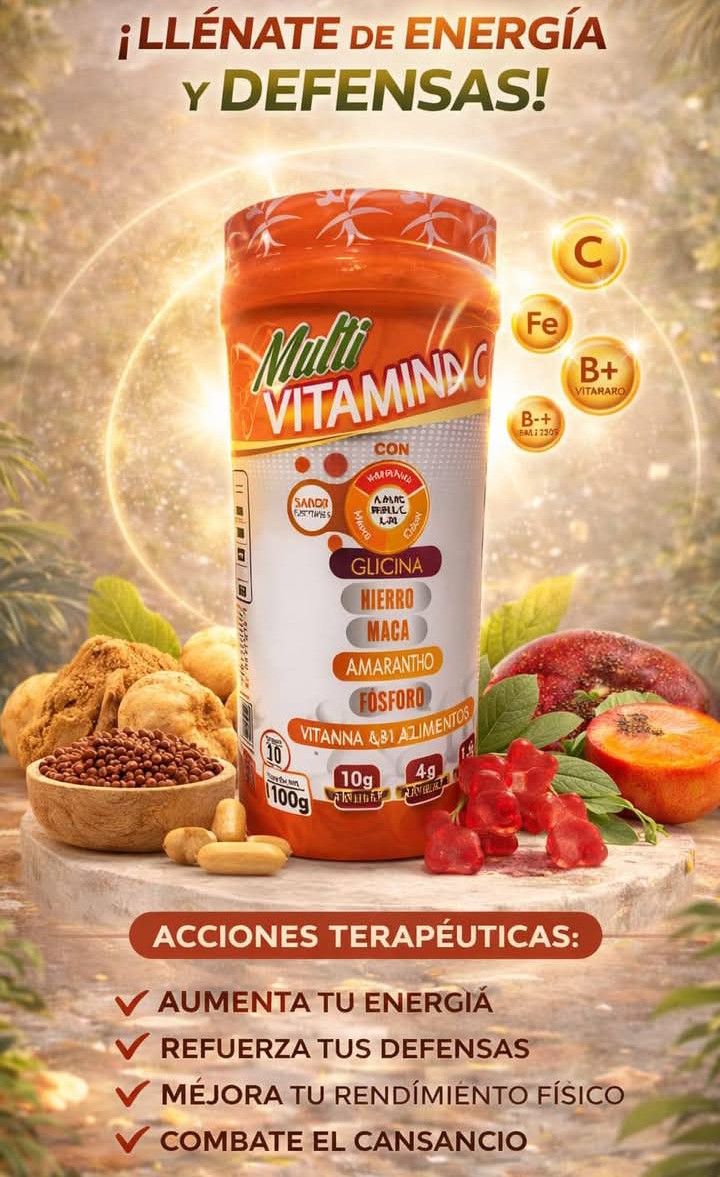 ⚡ Multi Vitamina C: ¡Energía y Defensas al Máximo! 🛡️