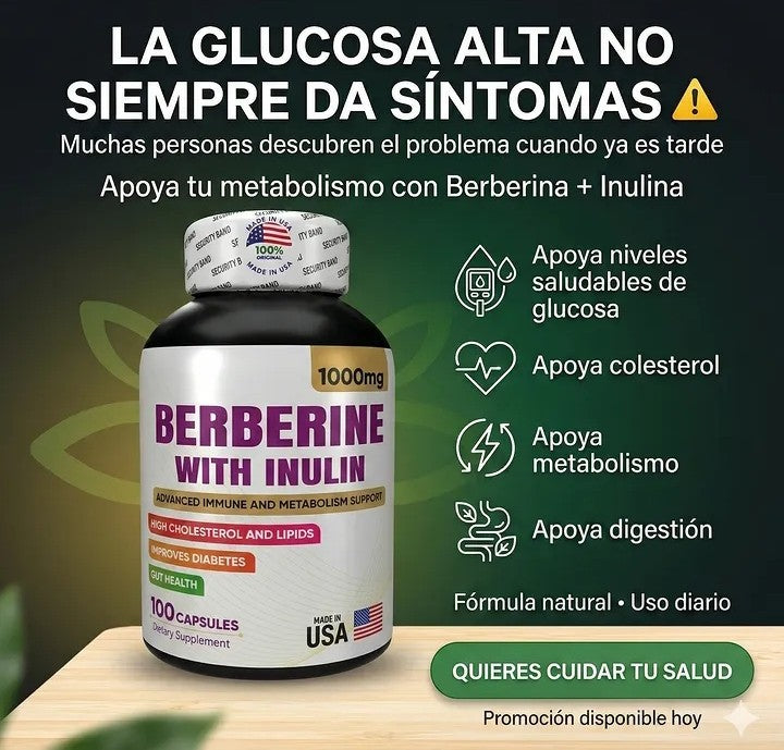 Berberine with Inulin: Equilibrio y Control Metabólico