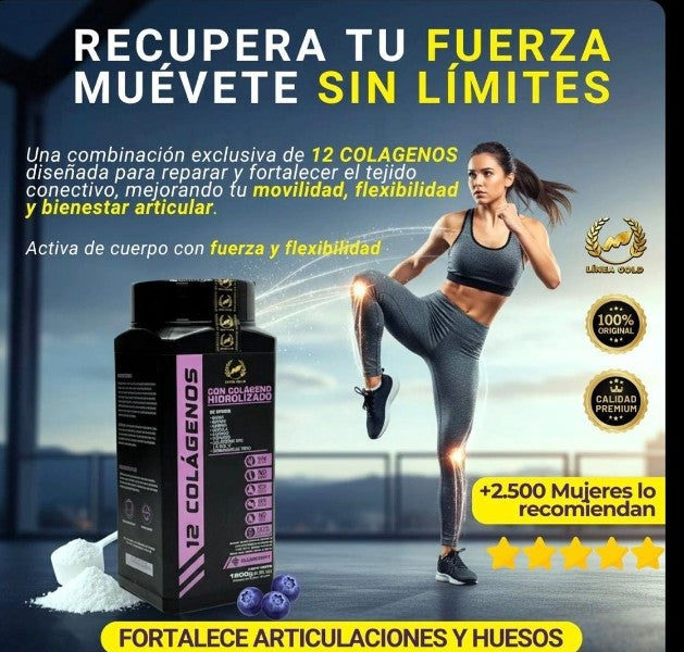 🦴 12 COLÁGENOS: Recupera tu Fuerza y Muévete sin Límites 🏃‍♀️✨