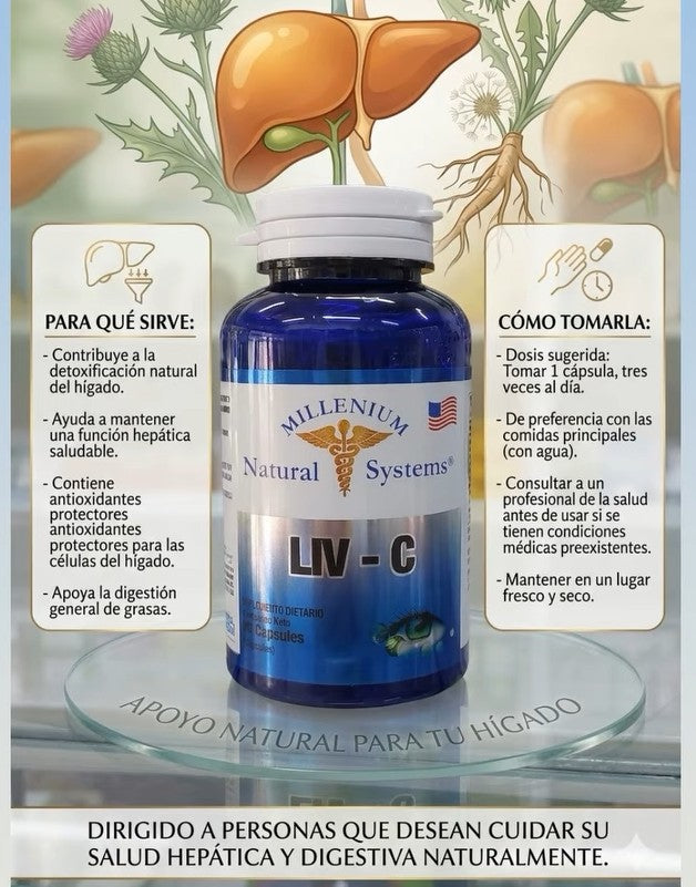 LIV - C: Apoyo Natural para un Hígado Saludable 90 capsulas