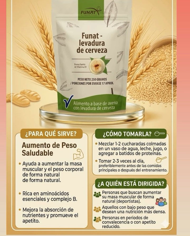 Levadura de Cerveza: Nutrición para tu Masa Muscular Aumenta tu peso y vitalidad de forma saludable y natural
